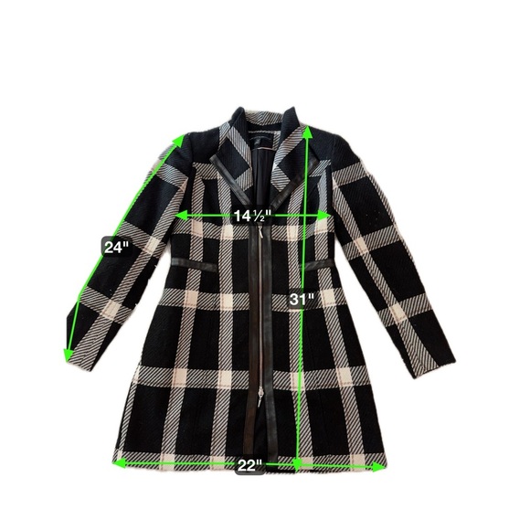 White House Black Market Plaid Moto Coat – Size XS - Picture 11 of 16